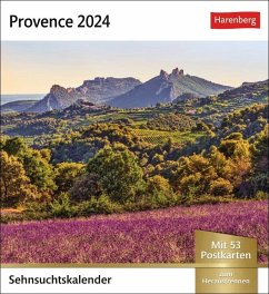 Provence Sehnsuchtskalender 2024. Foto-Kalender zum Aufstellen, mit 53 Postkarten zum Sammeln und verschicken. Dekorativer Tischkalender 2024. Auch zum Aufhängen - Provence Sehnsuchtskalender 2024. Foto-Kalender zum Aufstellen, mit 53 Postkarten zum Sammeln und verschicken. Dekorativ