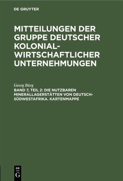 Cover Die nutzbaren Minerallagerstätten von Deutsch-Südwestafrika. Kartenmappe (eBook, PDF)