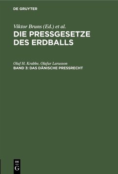 Cover Das dänische Preßrecht (eBook, PDF)