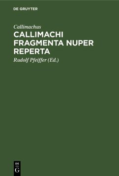 Cover Callimachi fragmenta nuper reperta (eBook, PDF)