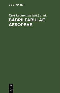 Cover Babrii Fabulae Aesopeae (eBook, PDF)