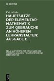 Arithmetik mit Einschluß der niederen Analysis, Trigonometrie und Stereometrie (eBook, PDF)
