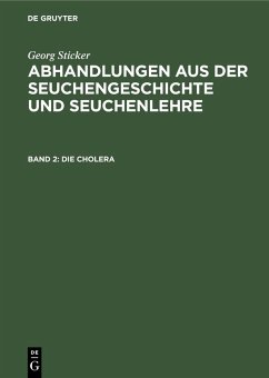 Die Cholera (eBook, PDF) - Sticker, Georg