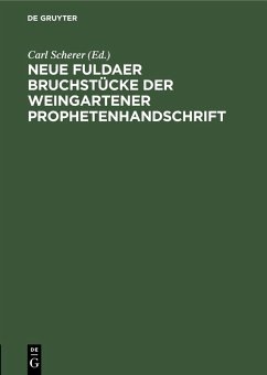 Cover Neue Fuldaer Bruchstücke der Weingartener Prophetenhandschrift (eBook, PDF)