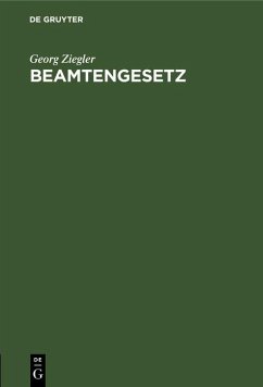 Beamtengesetz (eBook, PDF) - Ziegler, Georg