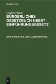 Einleitung und Allgemeiner Theil (eBook, PDF)