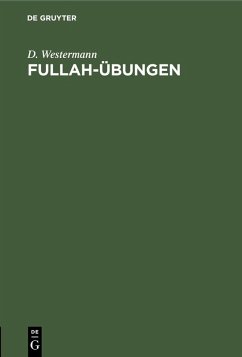 Fullah-Übungen (eBook, PDF) - Westermann, D.