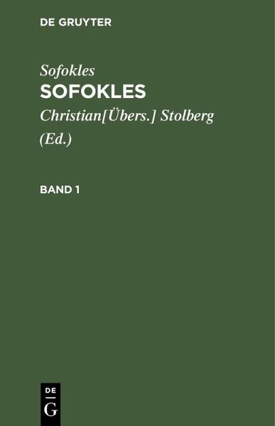 Sofokles: Sofokles. Band 1 (eBook, PDF)
