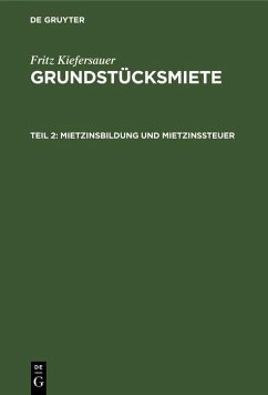 Cover Mietzinsbildung und Mietzinssteuer (eBook, PDF)