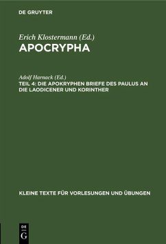 Die apokryphen Briefe des Paulus an die Laodicener und Korinther (eBook, PDF)