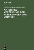 Amtliches Verzeichnis der Vorlesungen und Übungen (eBook, PDF)