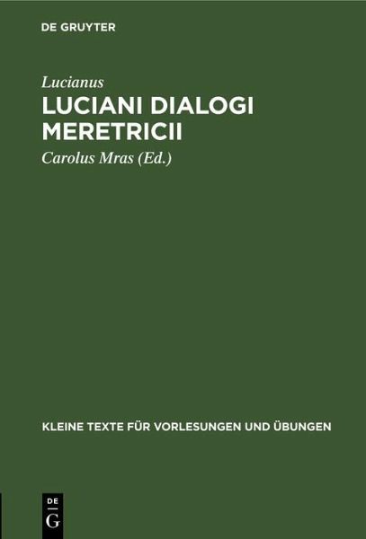 Luciani Dialogi meretricii (eBook, PDF) Luciani Dialogi meretricii (eBook, PDF)