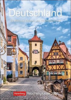 Cover Deutschland Wochenplaner 2024. Landschafts-Wandkalender zum Eintragen mit 53 atemberaubenden Fotografien der schönsten Plätze Deutschlands. Terminkalender 2024 Wand