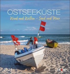 Ostseeküste Postkartenkalender 2024. Die Landschaft der Ostsee in einem dekorativen Fotokalender. Kleiner Kalender zum Aufstellen und Aufhängen mit heraustrennbaren Postkarten.