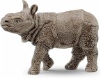 Schleich 14860 - Wild Life, Panzernashorn Baby, Nashorn, Tierfigur, Höhe: 5,5 cm