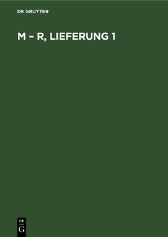 Cover M - R, Lieferung 1 (eBook, PDF)