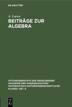 Cover Beiträge zur Algebra (eBook, PDF)