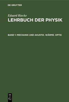 Cover Mechanik und Akustik. Wärme. Optik (eBook, PDF)