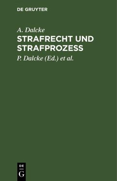 Cover Strafrecht und Strafprozeß (eBook, PDF)