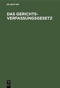 Cover Das Gerichtsverfassungsgesetz (eBook, PDF)