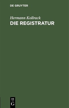 Cover Die Registratur (eBook, PDF)