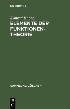 Cover Elemente der Funktionentheorie (eBook, PDF)