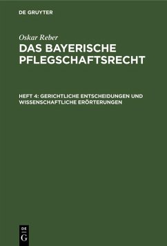 Gerichtliche Entscheidungen und wissenschaftliche Erörterungen (eBook, PDF) - Reber, Oskar