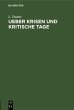 Ueber Krisen und kritische Tage (eBook,... - Bild 1