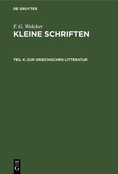 Cover Zur Griechischen Litteratur (eBook, PDF)