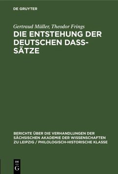 Cover Die Entstehung der deutschen daß-Sätze (eBook, PDF)