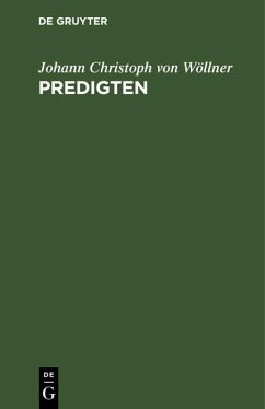 Predigten (eBook, PDF) - Wöllner, Johann Christoph von
