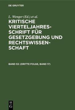 (Dritte Folge, Band 17) (eBook, PDF)
