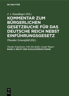 Recht der Schuldverhältnisse (eBook, PDF) - Staudinger, Julius Von; Mayring, Philipp; Kober, Karl; Engelmann, Theodor; Herzfelder, Felix; Wagner, Joseph