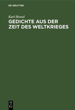 Cover Gedichte aus der Zeit des Weltkrieges (eBook, PDF)