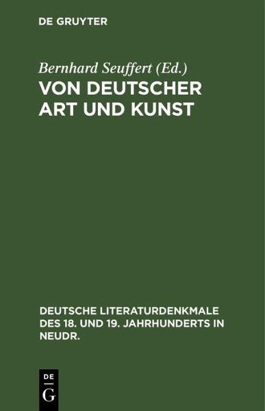Von deutscher Art und Kunst (eBook, PDF)