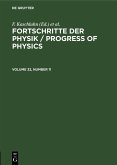 Fortschritte der Physik / Progress of Physics. Volume 32, Number 11 (eBook, PDF)