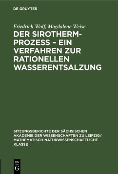 Cover Der Sirotherm-Prozess - Ein Verfahren zur rationellen Wasserentsalzung (eBook, PDF)