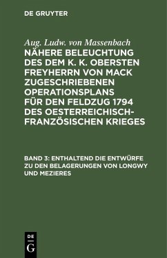 Cover Enthaltend die Entwürfe zu den Belagerungen von Longwy und Mezieres (eBook, PDF)