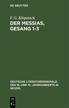 Der Messias, Gesang 1-3 (eBook, PDF) - Klopstock, F. G.