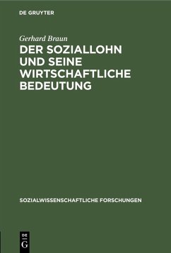 Cover Der Soziallohn und seine wirtschaftliche Bedeutung (eBook, PDF)