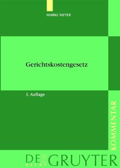 Markl / Meyer - Gerichtskostengesetz mit Gerichtsvollzieherkostengesetz (eBook, PDF)