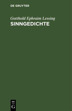 Sinngedichte (eBook, PDF) - Lessing, Gotthold Ephraim