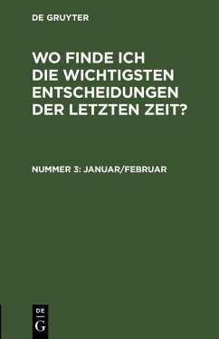 Januar/Februar (eBook, PDF)