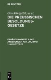 Die Änderungen ab 1. Juli und 1. August 1922 (eBook, PDF)