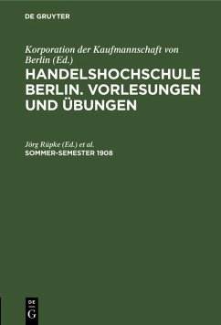 Cover Sommer-Semester 1908 (eBook, PDF)