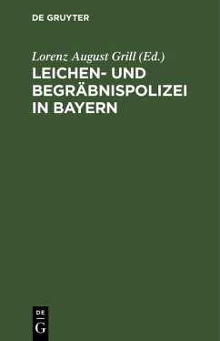Cover Leichen- und Begräbnispolizei in Bayern (eBook, PDF)