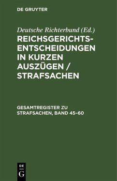 Cover Gesamtregister zu Strafsachen, Band 45-60 (eBook, PDF)