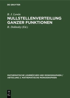 Cover Nullstellenverteilung ganzer Funktionen (eBook, PDF)