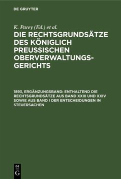 Cover Enthaltend die Rechtsgrundsätze aus Band XXIII und XXIV sowie aus Band I der Entscheidungen in Steuersachen (eBook, PDF)