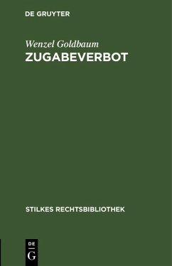 Cover Zugabeverbot (eBook, PDF)